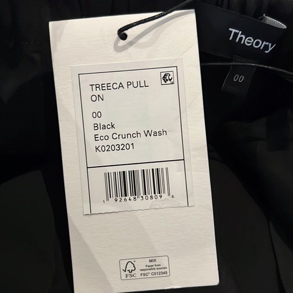 BNWT Theory Treeca Pull-On Pant in Good Linen size 00 - Picture 5 of 5